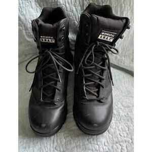 Original S.W.A.T. 9 Inch High Black Combat Lace Up Boots Size 9.5 Waterproof